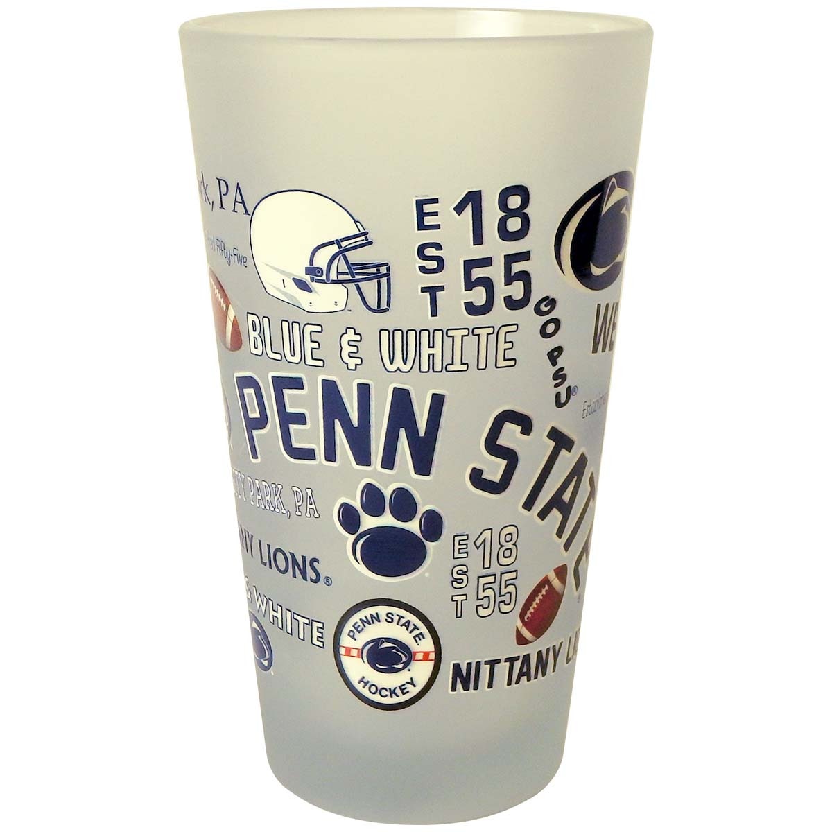 pint glass with logos image 1